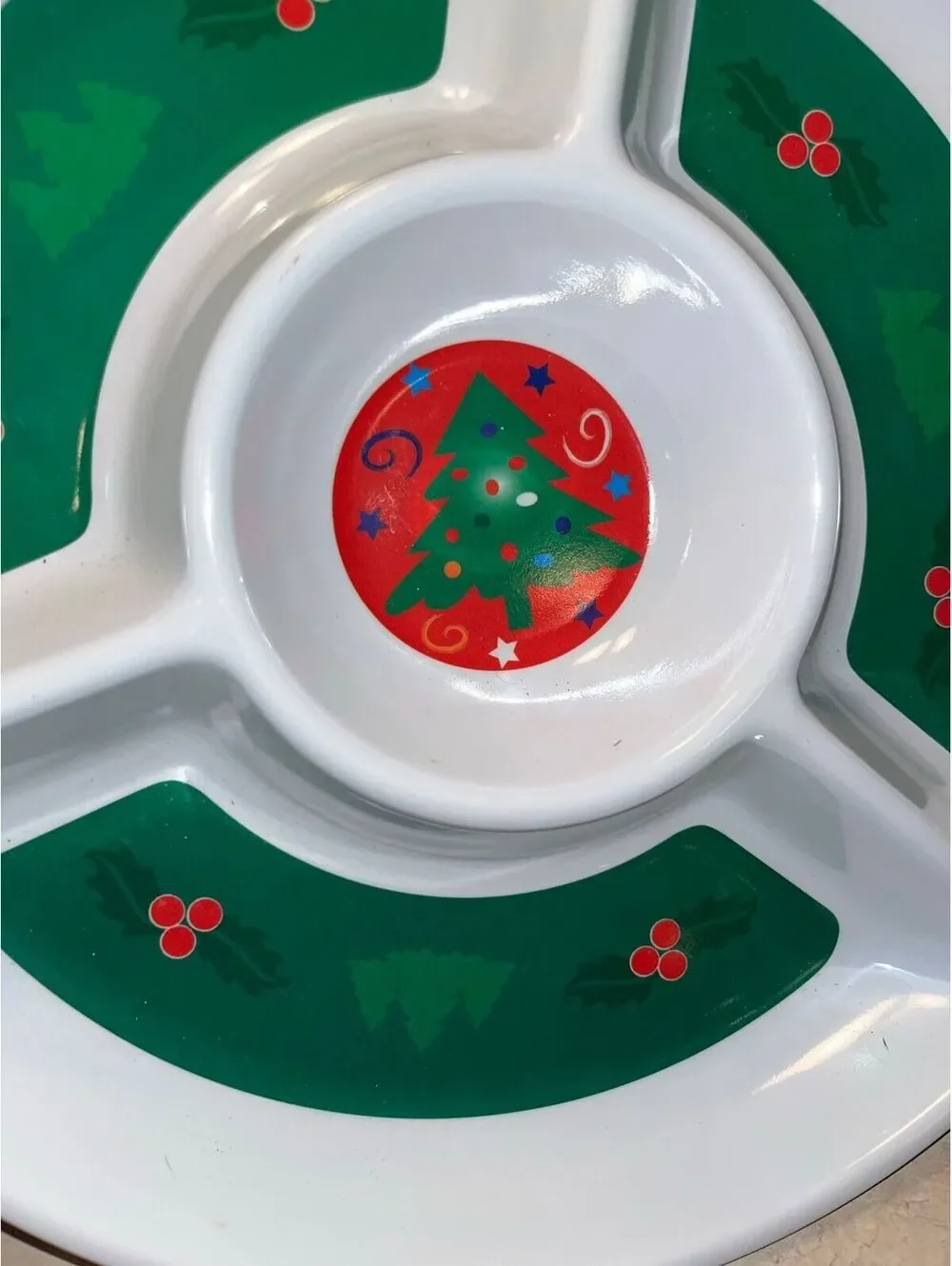 Vintage Christmas Divided Serving Tray